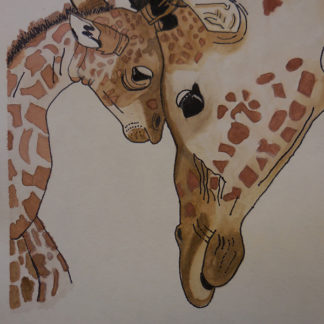 Mother and baby giraffe 1
