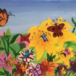 Butterflies on Lilies