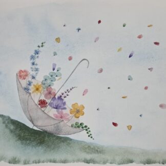 Whimsical Floral Umbrella